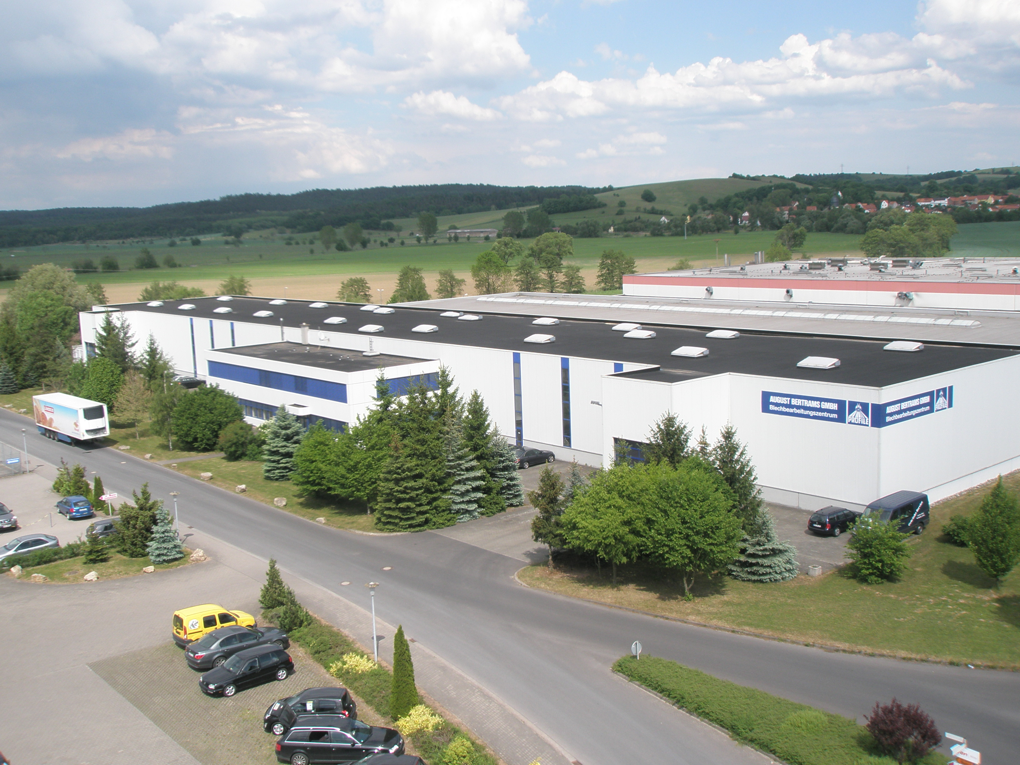 Sheet metal panels at the sheet metal processing centre of August Bertrams GmbH